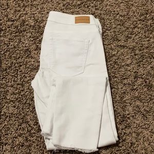 White cropped jeggings
